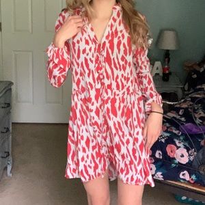 Red print dress 🖤